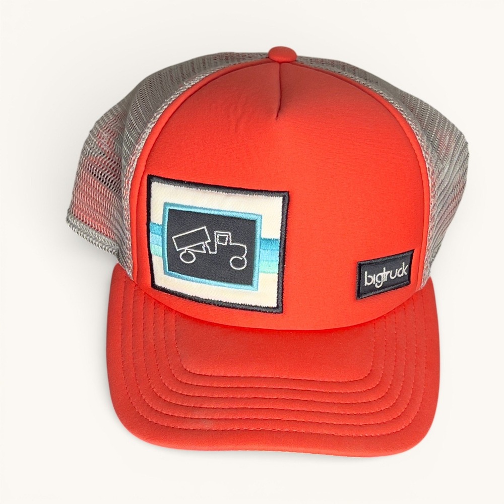 BigTruck Salmon Dump Truck Patch Trucker Hat‎ Adult Mesh Snapback Cap